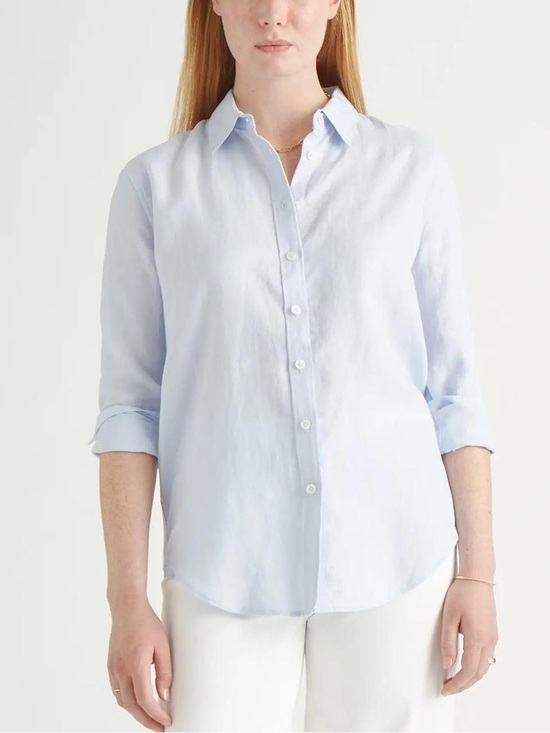 Quince Tops - Quince 100% European Linen Long Sleeve Shirt